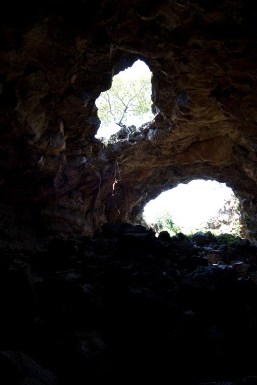 Exposure for the areas around the cave openings